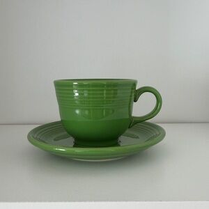 Fiesta Dishes FiestaWare Shamrock Teacup Saucer Set - RETIRED Homer Laughlin Co